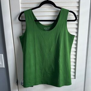 Chico’s size 2 Large women’s tank top green